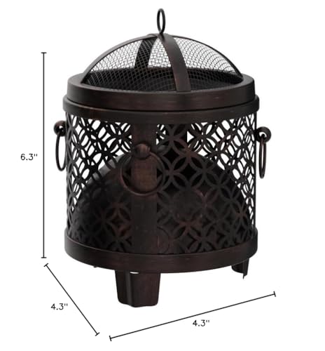 Lovelylly Wax Melt Warmer,4-in-1 Fireplace Wax Warmer,Scentsy Wax Warmer for Scented Wax Cubes and Tarts or Fragrance Oils,Wax Burner for Home Office Bedroom Aromatherapy Presents& Décor(Copper Coin)
