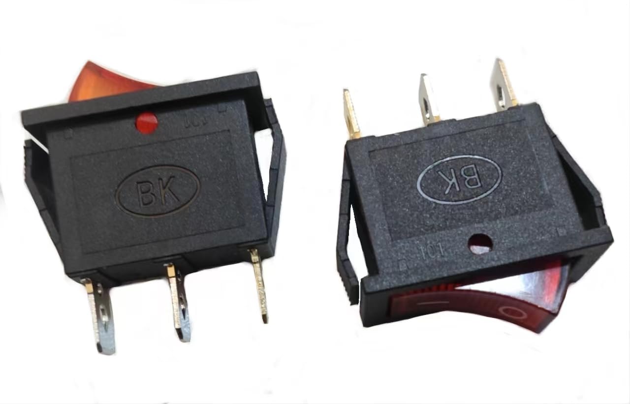 120927-24 120 Volt Rocker Switch Lighted On Off for Electric Fireplaces FMI Desa 16A/250V/AC1HP 20A/125V/3/4HP(2PCS )
