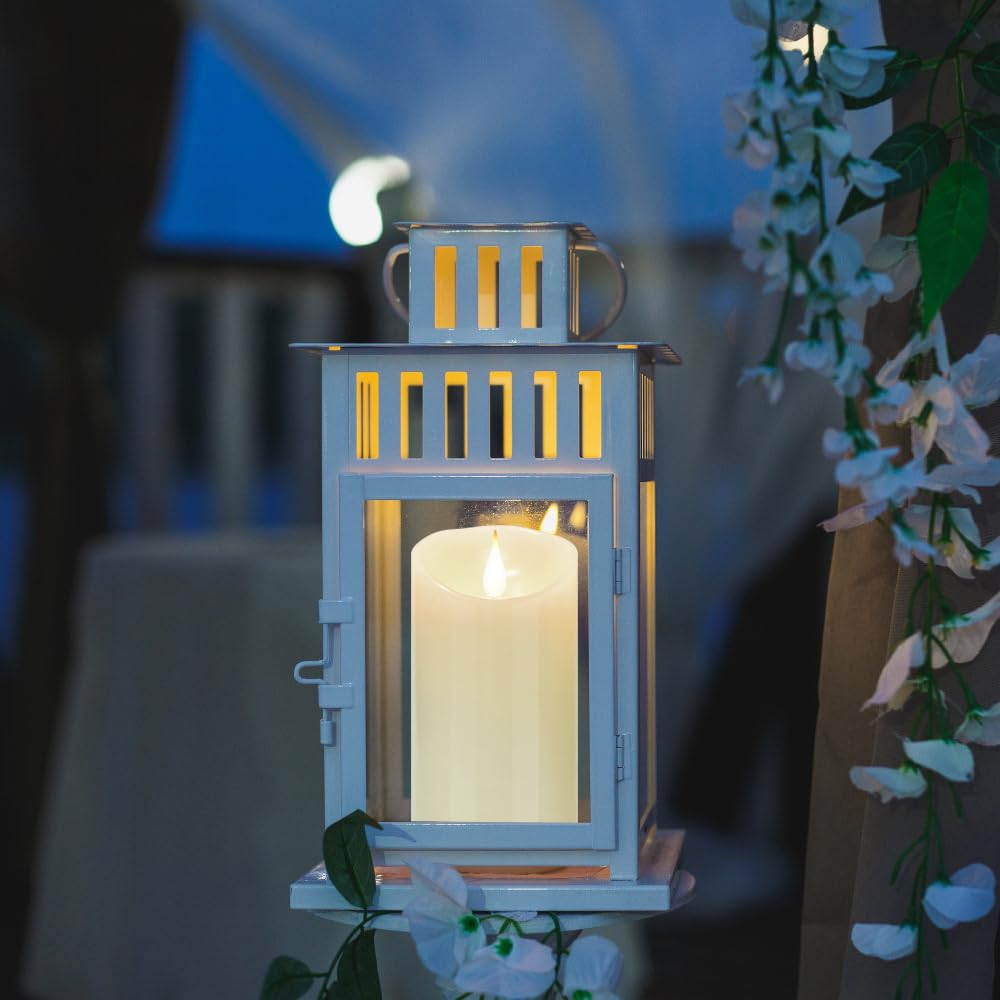 Biyanuo Flameless Battery Operated LED Candles 3D Wick with10key Button Remote Control 24-Hour Timer Set of 2 Electric Flickering Pillar Real Wax,Wedding, Party, Home Decoration