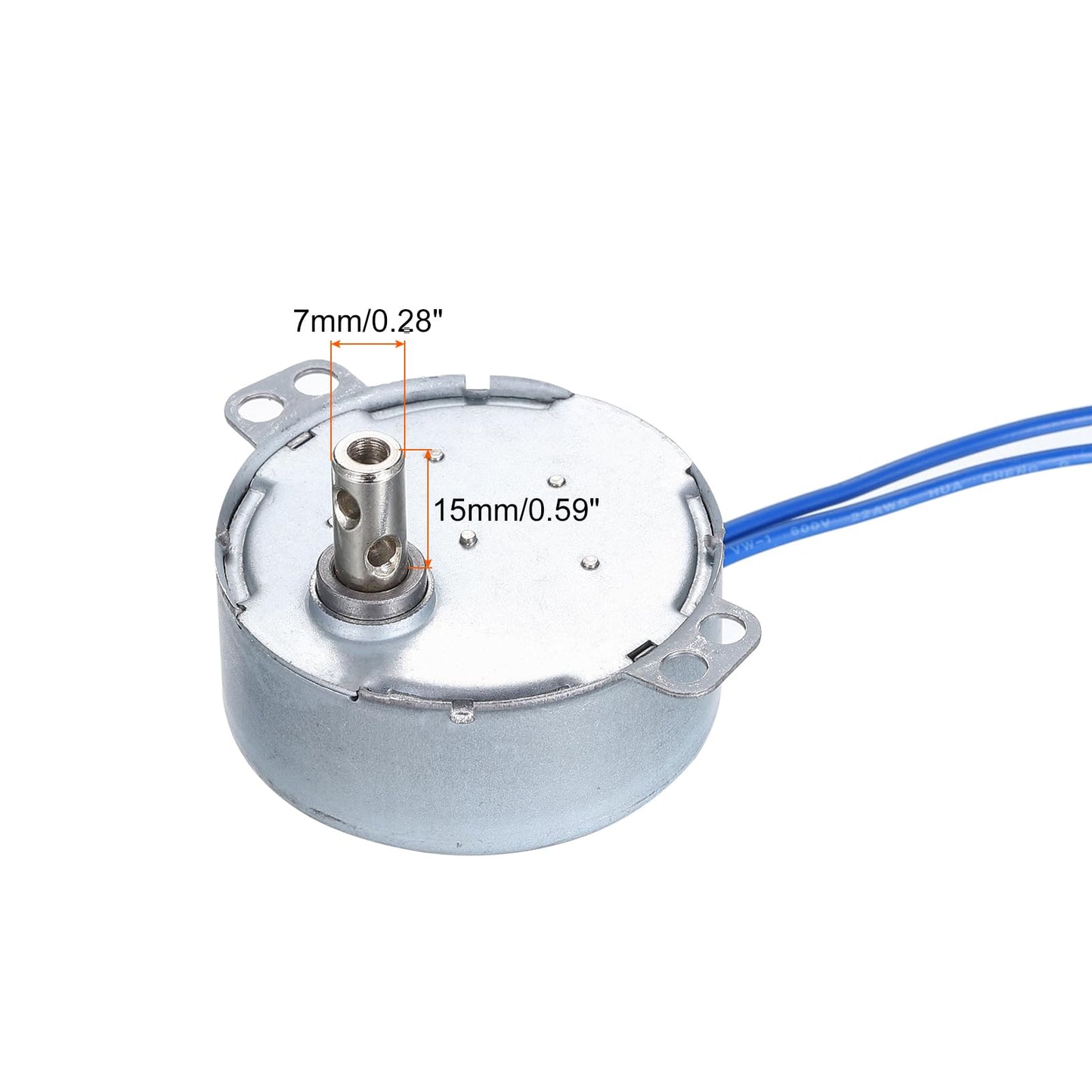 MECCANIXITY TYC-50 Small Synchronous Motor 100-127V AC 2.5-3RPM Shaft Rotation CW/CCW 4W Gear Motor, 8kgf.cm Reduction Ratio for Electric Fireplace