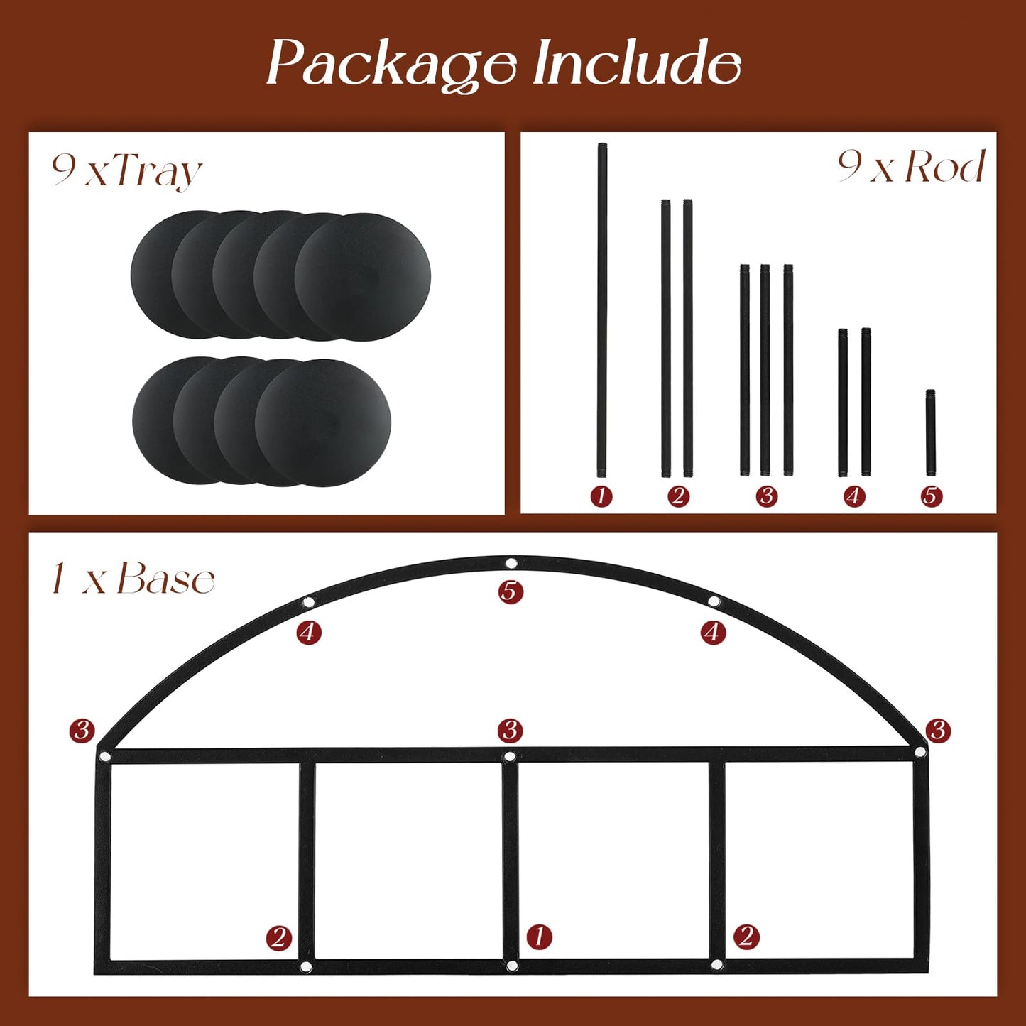 Candeldo Candelabra Fireplace Candle Holder: Black Metal Pillar Candle Holders for Inside Fireplace Mantle Decor Floor Candelabras Table Centerpiece
