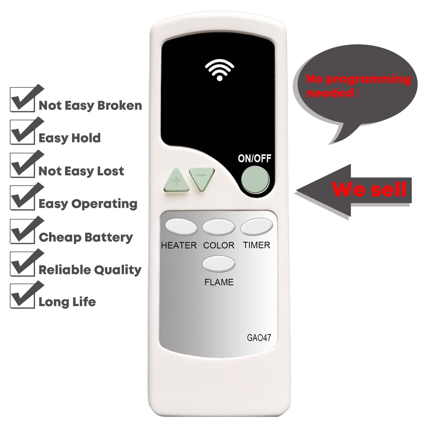 XINJISHIMIN Replacement Remote Control for Northwest Electric Fireplace Heater BEF-36WM BEF-42WM BEF-50WM BEF-54WM BEF-60WM BEF-72WM