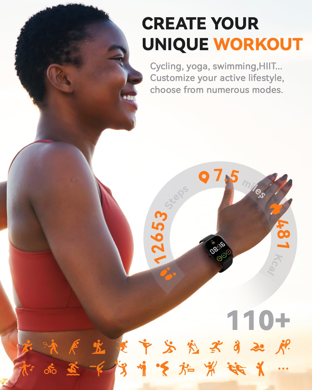 paybay Smart Watch for Women Men,(Answer/Make Call) 1.83'' HD Screen Fitness Activity Tracker Smartwatch for Android iPhone iOS Compatible,IP68 Waterproof Step Counter with Sleep Monitor