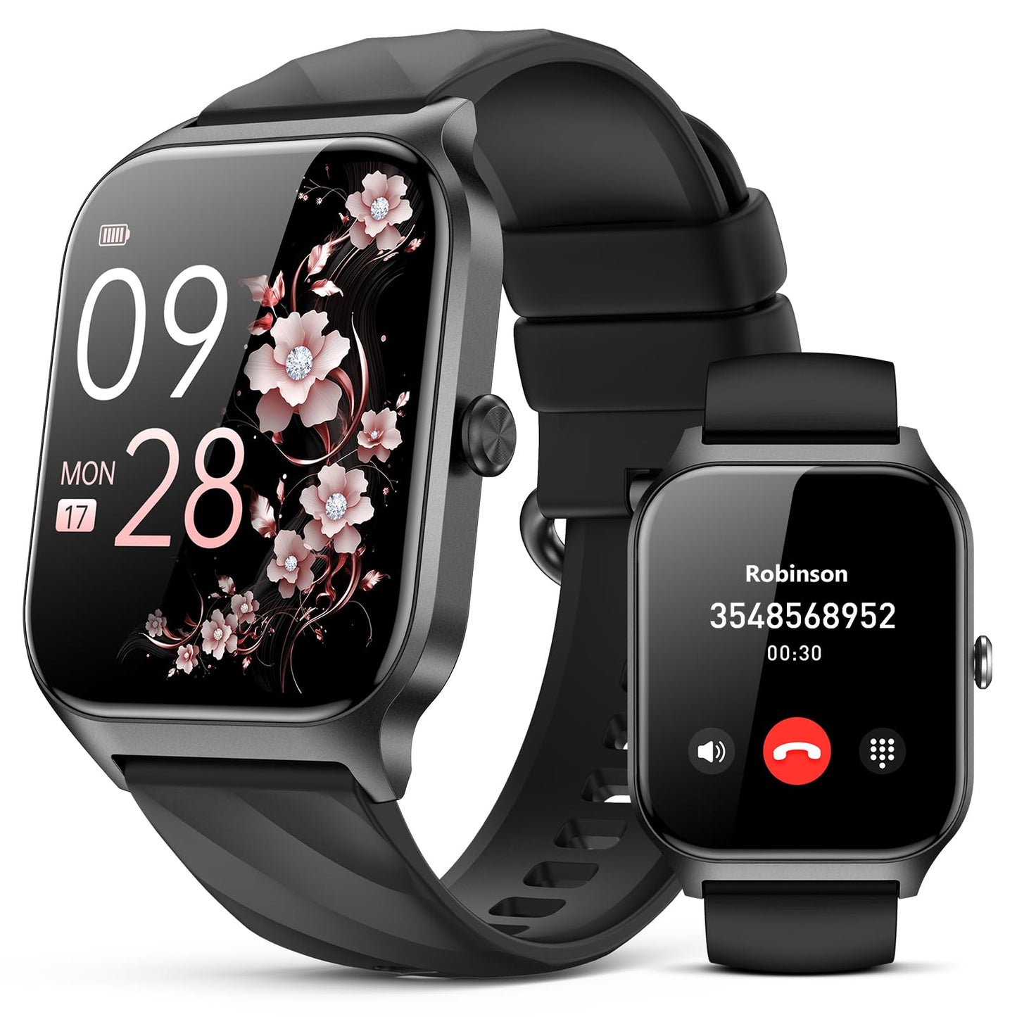 paybay Smart Watch for Women Men,(Answer/Make Call) 1.83'' HD Screen Fitness Activity Tracker Smartwatch for Android iPhone iOS Compatible,IP68 Waterproof Step Counter with Sleep Monitor