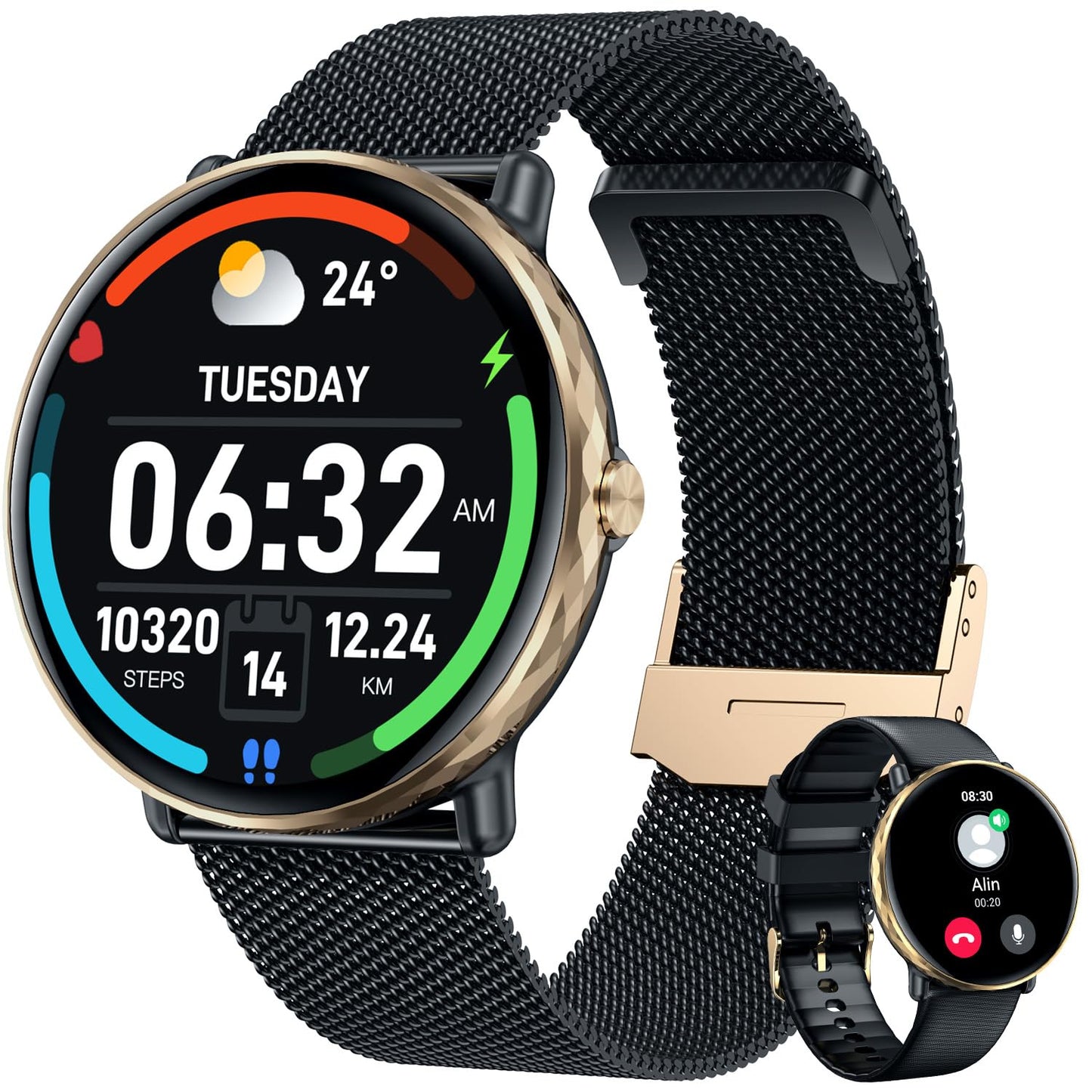 Smart Watches for Men Women Android iOS Phones: Smart Watch for Men Fitness Tracker with 1.43" AMOLED Smart Watches for Women Touchscreen Waterproof Blood Pressure Heart Rate Step Sport Pedometer
