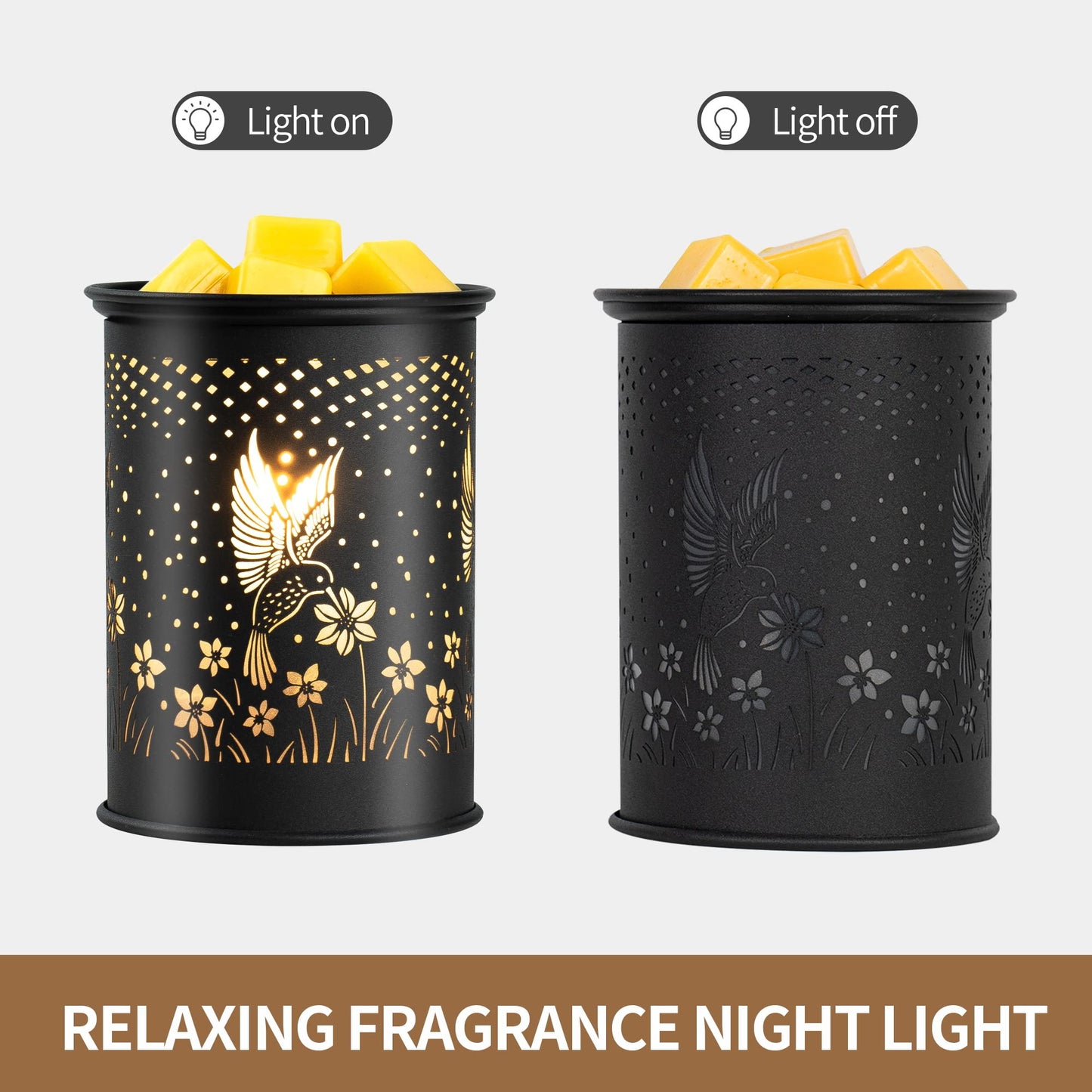 mocosa Wax Melt Warmer,Candle Wax Warmer for Scented Wax,Metal Electric Wax Melter for Home Office Bedroom Gift & Decor and Gifts for Mom Grandma Women(Hummingbird)