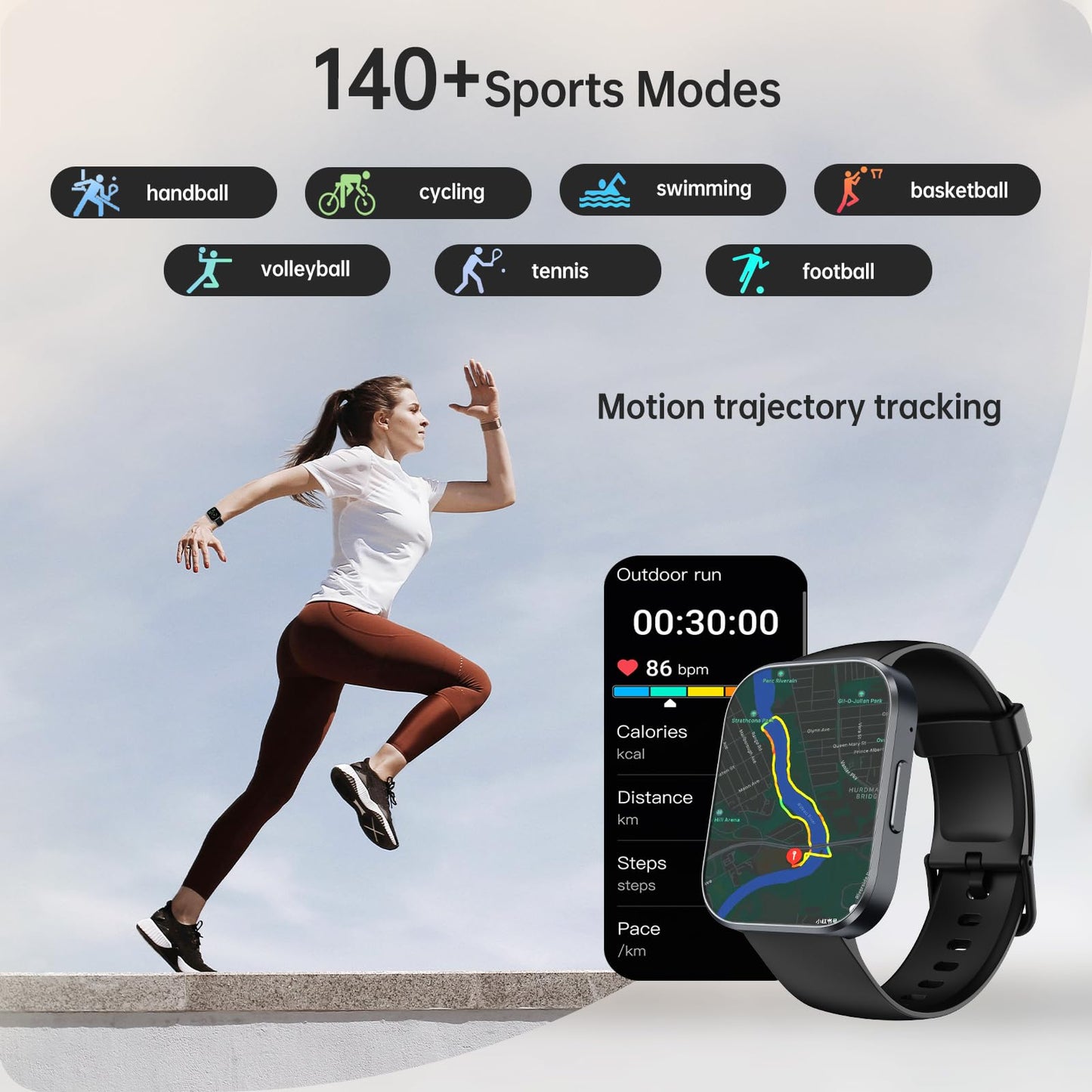 2025 Smart Watches for Men Women, Answer/Make Call, 1.91"HD Screen Fitness Watch with Sleep Monitor/Heart Rate/SpO2, Activity Tracker 140+Sport Modes, IP68 Waterproof, Smart Watch for Android iOS