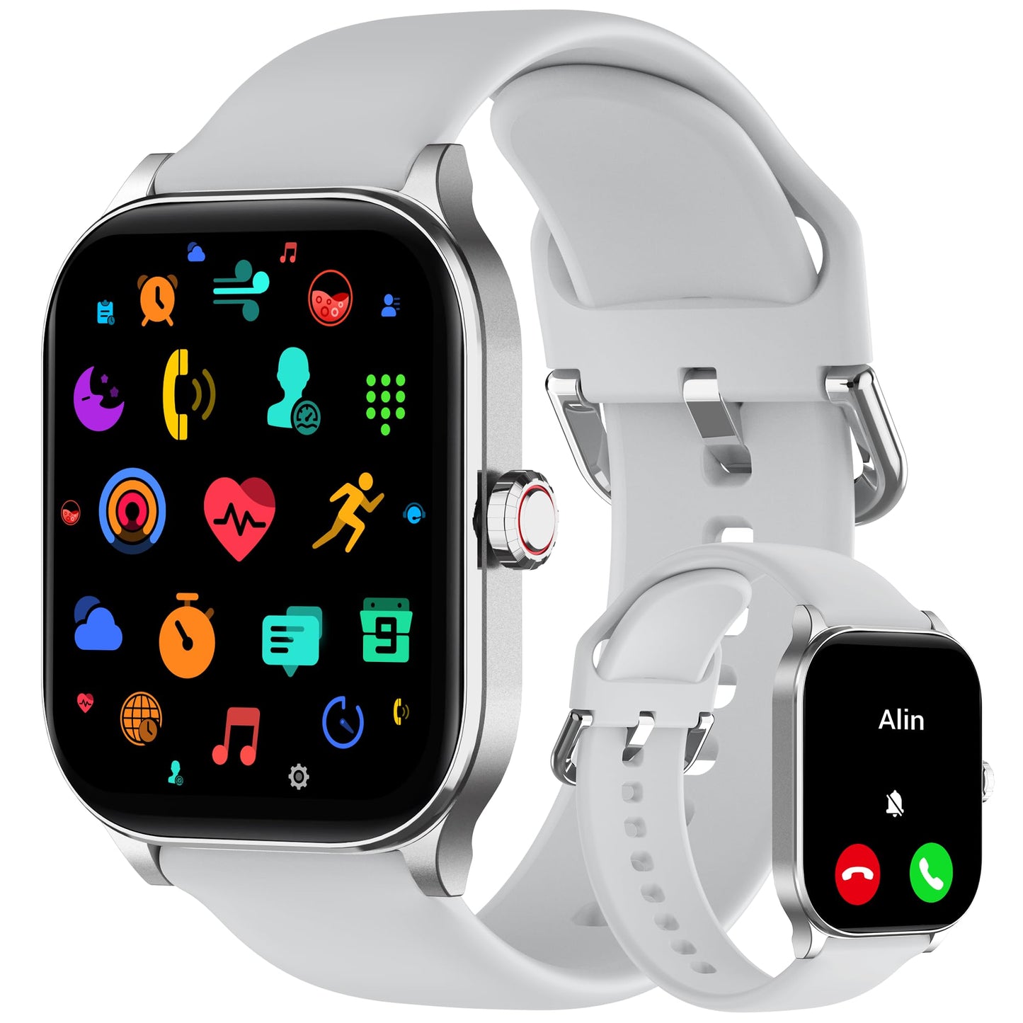 Othalne Smart Watch (Answer/Make Call), 1.85" Smartwatch for Android Phones and iPhone with Heart Rate,Sleep Monitor,Pedometer, 100+Sports Fitness Watch, IP68 Waterproof Fitness Tracker for Men Women