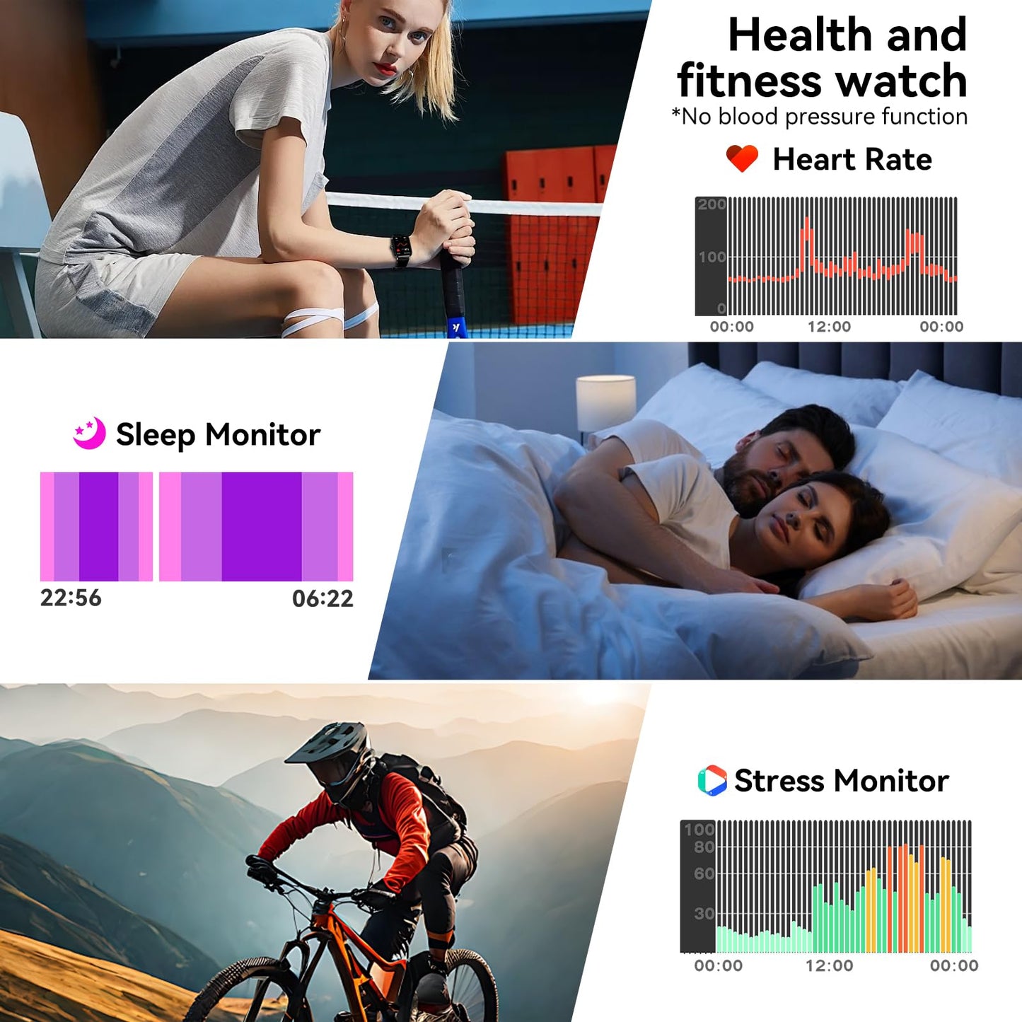 Smart Watch, 1.83" HD Smartwatch for Men Women with 120 Sports Modes, Bluetooth Call & Make Call, Health, Fitness & Sleep Tracker, Timer, 5 ATM Water-Resistance, Fitness Watch for Android/iOS, Black