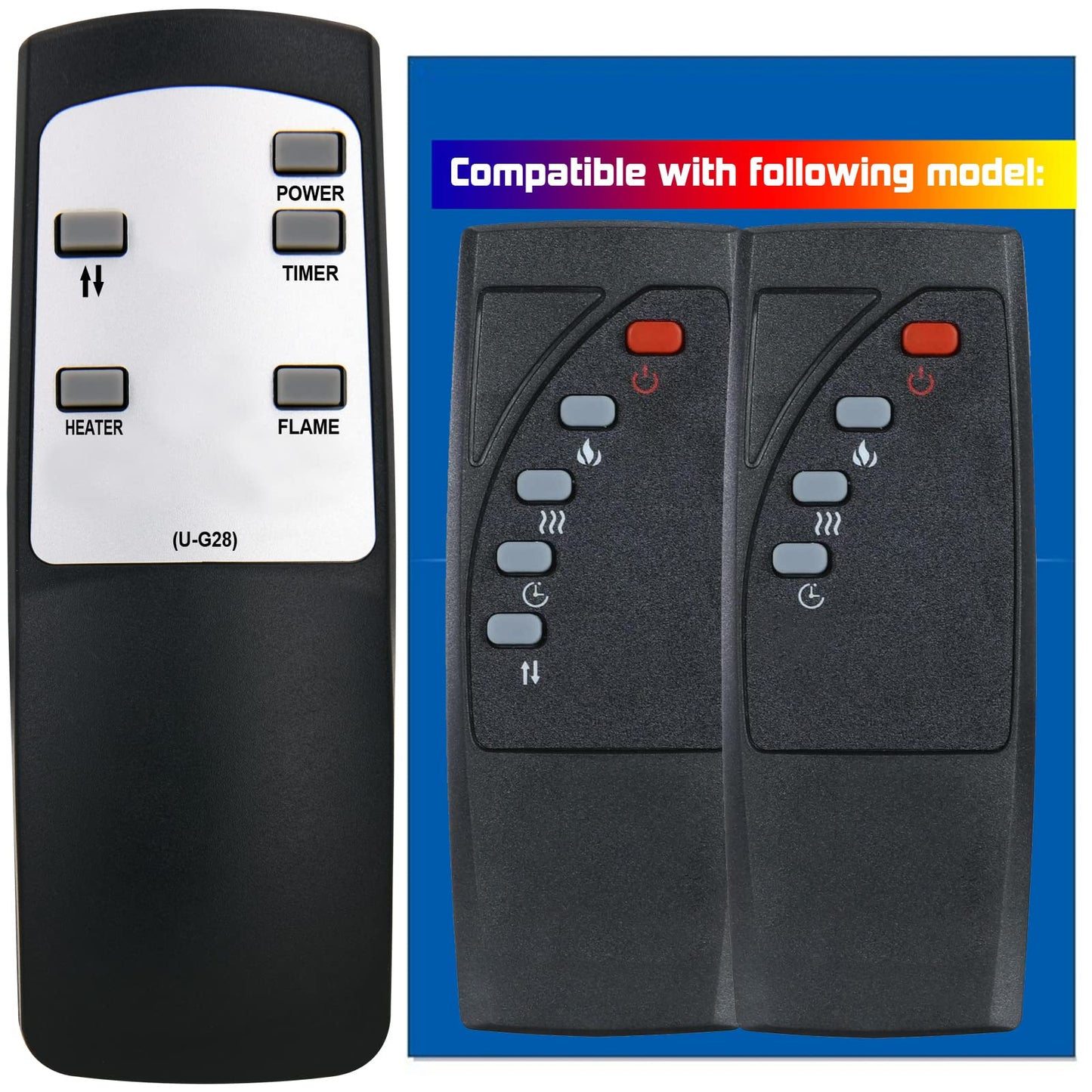 Replacement for Altra Flame AltraFlame Electric Fireplace Heater Remote Control FA42V60L FA42V60L-1 FA42V60L-2 FA42V60L-3 FA42V60L-4 FA42V60L-5 FA42V60L-6 FA42V60L-7 FA42V60L-8 FA42V60L-9