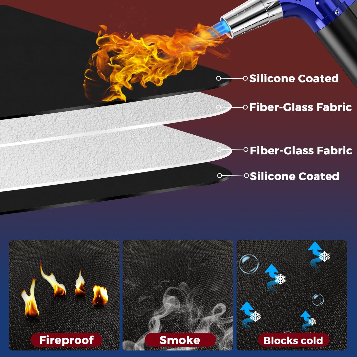 NABOWAN Magnetic Fireplace Cover Easy Install - Indoor Fireplace Blanket to Block Cold Air Reduce Energy Costs, Fireplace Draft Stopper with Full Frame Hook & Loop and Built-in Magnets (32 x 39 Inch)