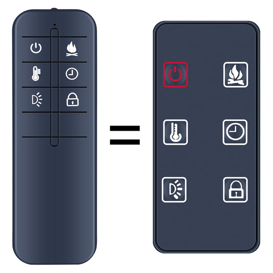 Replacement Remote Control Compatible with Febo Flame Electric Fireplace Heater ZHS-36-A 15IN-36-095 F15-C-029-088