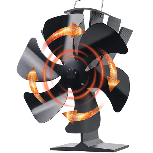 Tomersun Wood Stove Fan Heat Powered Stove Heater Fan Fireplace Fan for/Pellet/Wood Burner/Fireplace
