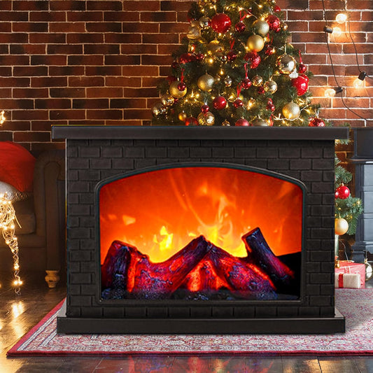 Electric Fireplace Lantern with Realistic LED Flame Effect, USB Rechargeable Battery Powered, Decorative Indoor and Outdoor Fireplace Light, Perfect for Christmas and Home Decor