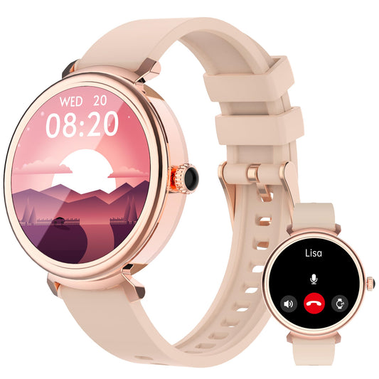 Azgqswr Smart Watch for Women with Answer/Make Call,1.27" HD Waterproof with DIY Faces,Fitness Tracker Smart Watch with Heart Rate,SpO2,Sleep Monitoring Compatible with iOS/Android