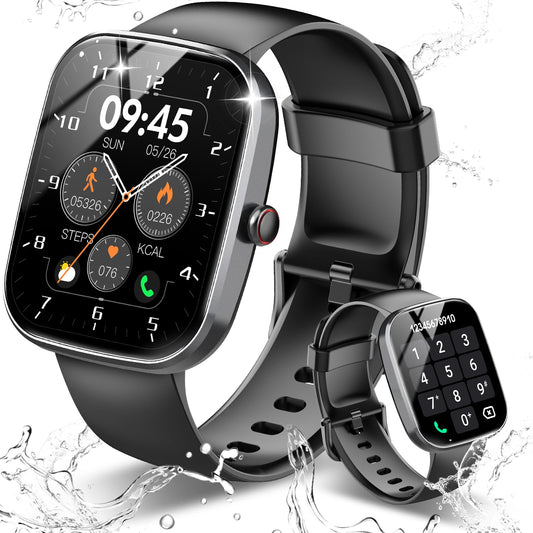 Csasan Smart Watch, 1.91" HD Screen Smartwatch for Men Women(Answer/Make Call), Fitness Watch with Heart Rate/Sleep Monitor/Steps Monitor, 110+ Sports Modes, IP68 Waterproof Activity Trackers, Black