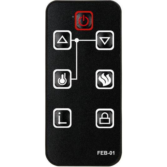 Replacement for FEBO Flame Electric Fireplace Remote Control E3001 ZHS-30-B 384-15A-20-13E F18-I-008-018C F15-I-005-009 15IN-23-100 F15-I-005-031B 14IN-28-078 ZHS-32-D