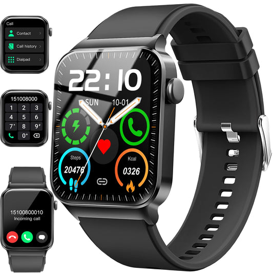 Smart Watch for Men Women, Fitness Tracker Heart Rate Monitor, 1.85" Touch HD Smartwatch for Android iOS IP68 Swimming Waterproof for 100+ Sport Modes, Sleep Tracking, Step Pedometer Calories Tracker