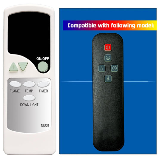 XINJISHIMIN Replacement for Allen+Roth Electric Fireplace Heater Remote Control 2360FM-24-259 1315FM-23-930, C124012302D19(NIU58)(CUO)