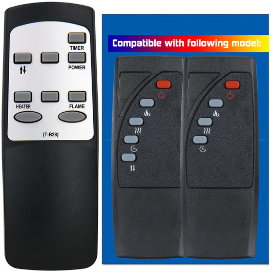 Replacement for Altra Flame AltraFlame Electric Fireplace Heater Remote Control RV23V80S RV23V80S-8 RV23V80S-9 RV23V80S-C7 RV18P80L-MT1